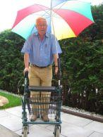 Regenschirm für Rollator Rollstuhl Gehwagen