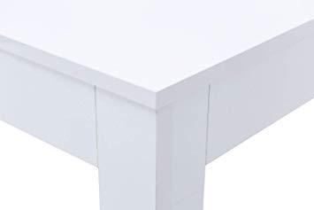 MPS Tisch Küchentisch Esszimmertisch Esstisch ausziehbar 140-260x80x76cm Weiß Ho