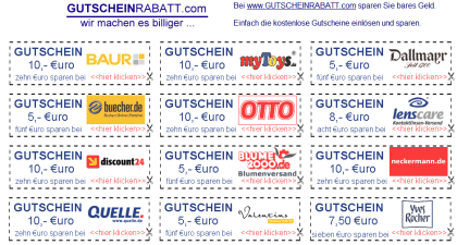 KOSTENLOSE GUTSCHEINE