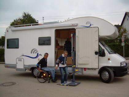 Vermietung, rollstuhlgerechtes Wohnmobil