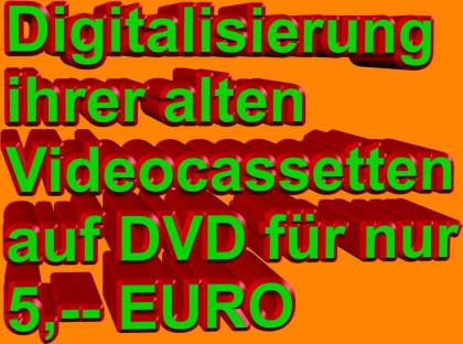 IHRE ALTEN URLAUBSFILME AUF VIDEOCASSETTEN JETZT DIGITALISIEREN LASSEN FÜR 5 EUR