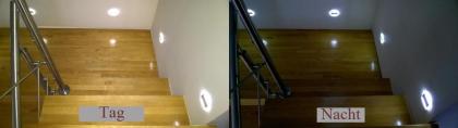 LED Rahmen Treppenbeleuchtung Wandbeleuchtung 9 Muster 230V 2 Watt 80x80mm gemus