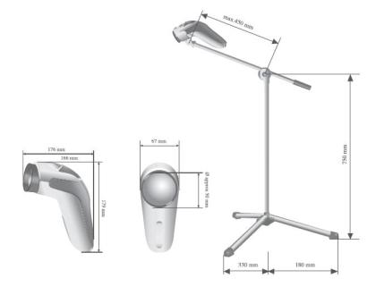 Zepter Bioptron MedAll mit Bodenstativ Lichttherapiegerät heilendes Licht Lampe