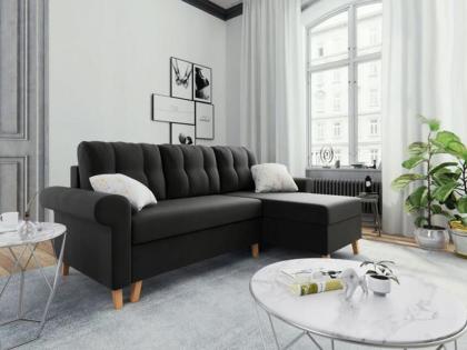 Sofa Couch Oslo Schlafsofa Ecksofa ausziehbar mit Schlaffunktion mit Kissen
