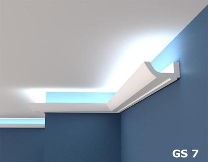 Polystyrol Stuckleiste Lichtprofile LED indirekte Beleuchtung Hartschaum