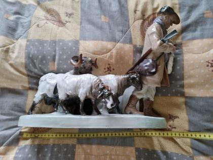 Meissen Sehr Große Porzellan Schäfergruppe von Otto Pilz um 1860