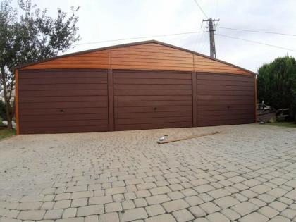 Stahlhalle Doppeltgarage Gartenhütte 9x6 m Blech verzinkt Carport aus Stahl