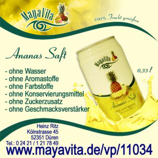 MayaVita verschenkt Anananassaft - die müssen verrückt sein!