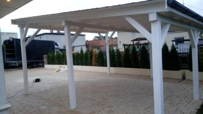 HOLZÜBERDACHUNG FÜR AUTO GARAGENVORDACH GARTENHAUS DRESDEN 5x5 NEUWARE