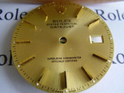 Orig. ROLEX DATEJUST Zifferblatt 18K vergoldet NEU