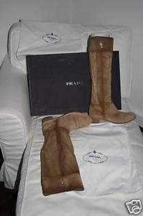 Wildleder Stiefel Boots von PRADA 39,5 40 Leder miu miu