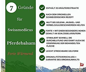 SwissMedicus Pferdebalsam wärmend extra stark Pferdesalbe Forte 500 ml wärmender