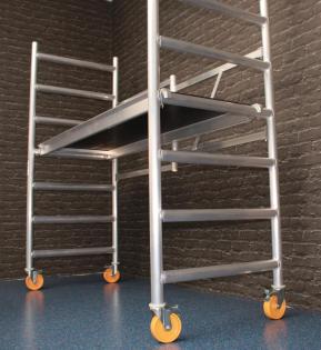 CUSTERS Foldy Zimmergerüst / Rollgerüst, Fahrgerüst, Arbeitshöhe bis 3, 0 m, e