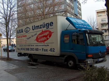 AXA Umzüge Nah ud Fern, auch Kurzfristig