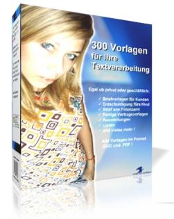 300 Vorlagen für Ihre Textverarbeitung für 37,60€