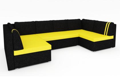 Sofa Couch Ecksofa Eckcouch Schlaffunktion Bettkasten - SILVIO