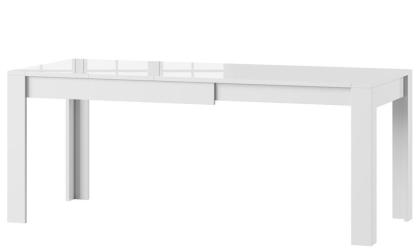 MPS praktisch Tisch SYRIUS 120-190x80x76cm Weiß Hochglanz Esszimmer 4-8 Personen