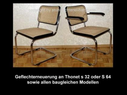 Geflecht Reparatur an Thonet S 32 u. S 64 sowie alle baugleichen Modelle