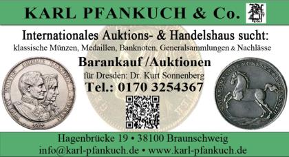 Karl Pfankuch & Co. Auktions- und Handelshaus für Münzen und Briefmarken