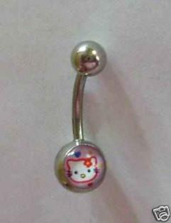 HELLO KITTY BAUCHNABELPIERCING
