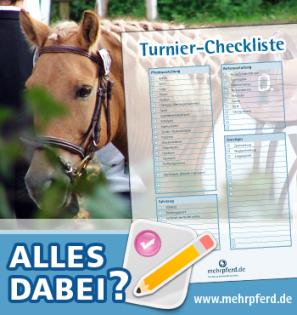 Kostenlose Checkliste für das Reitturnier
