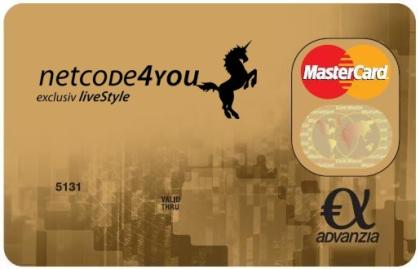 Die gebührenfreie Netcode4you Master Card Gold