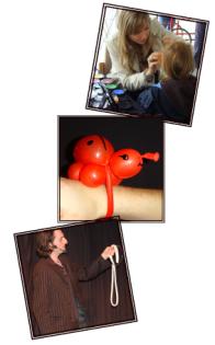 Kindergeburtstag: Zauberer, Ballontiere, Kinderschminken