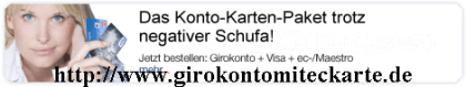 Schufafreies Girokonto mit EC-Karte inkl. Visa-Prepaid-Kreditkarte
