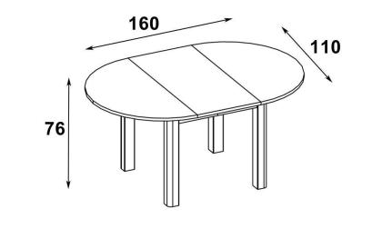 Esszimmertisch Esstisch Auszugstisch Ausziehtisch Tisch Esszimmer 110x110 cm WEN