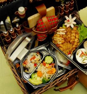 Thailändische Picknickkörbe
