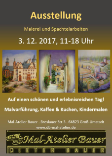 Ausstellung Malerei und Spachtelarbeiten