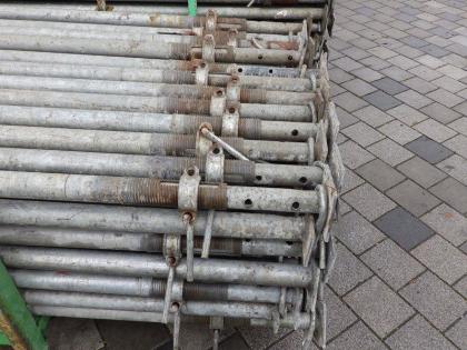 Deckenstützen Baustützen verzinkt 3, 00-5, 20 m mit Außengewinde