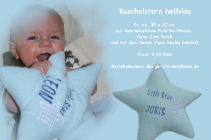 Kuschelkissen kleiner Stern mit eigenem Namen bestickt