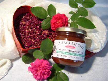 Rosen Marmeladen aus essbaren Rosen