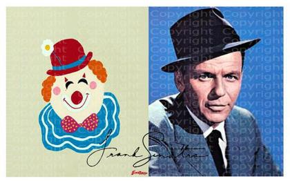 Frank Sinatra Kunstwerk. Souvenir. Kunstdruck. Geschenk. Rarität. Collage. NEU!