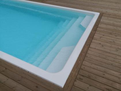Schwimmbecken, Gartenpool CURACAO 7, 5 x 3, 7 x 1, 55 m