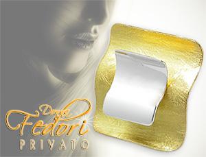 Donna Fedori Privato Design Anhänger Golden Wave 925 Sterling Silber/14k vergold