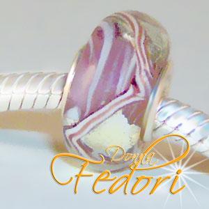 Donna Fedori Bead Dusky Rose 925 Sterling Silber