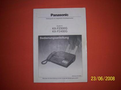 Bedienungsanleitung Panasonic Fax KX-F2300G / KX-F2400G