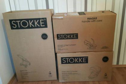 Stokke Crusi Urban Blue + aller Zubehör