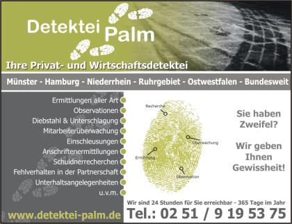 Detektei Palm - Privat- und Wirtschaftsdetektei - Münster