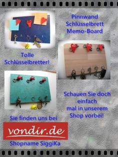 Sehr schöne Schlüssel- und Memobretter handgefertigt   jedes ein absolutes Unika