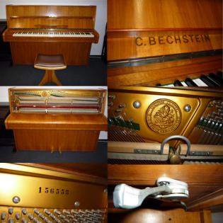 C. BECHSTEIN Klavier Model 12 N Nussbaum mit Dämpfer