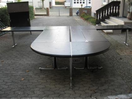 Chefschreibtisch / Besprechungstisch 495x325cm Esche schwarz