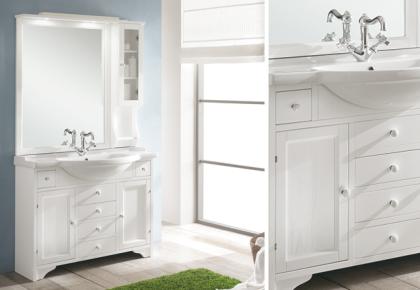 Badezimmermöbel im Landhausdesign Weiß Decapè  