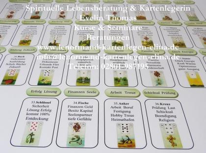 Lenormand Häusersystem Vorlage große Tafel Hilfe deuten lernen Unterlage Lehrnta