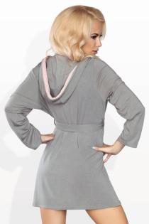Damen Sexy Morgenmantel mit Kapuze Peniuar LIVIA 100 S/ M L/ XL