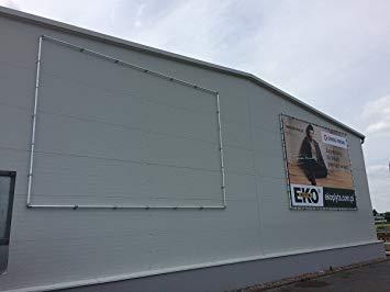 Wandmontage Banner Aluminium Spannrahmen. Fassaden Banner Befestigen Systeme Neu