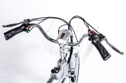 Elektrofahrrad 118x116x63cm Fahrrad E-Bike Silber Elektro Motor Pedelec 26