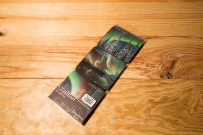 Kork Glasuntersetzer original verpackt Polarlichter Nordlichter Tasse Untersetze